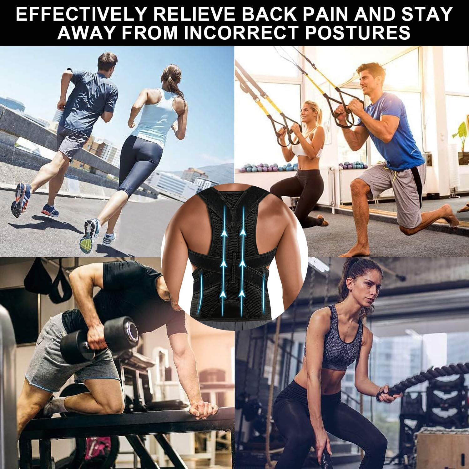 Posture Corrector, Back Posture Corrector for Men&Women, Back Straightener Posture Corrector Back Support Brace Posture Corrector Improve Back Pain, Spine Corrector, Adjustable Posture Trainer(M) image number 6