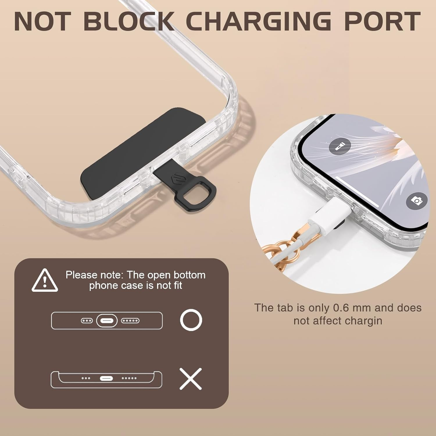 DUEDUE for Universal Silicone Phone Lanyard, Crossbody Phone Strap for Neck Adjustable Wrist Straps as Phone Grip Compatible with Most Phone Cases Cover image number 2