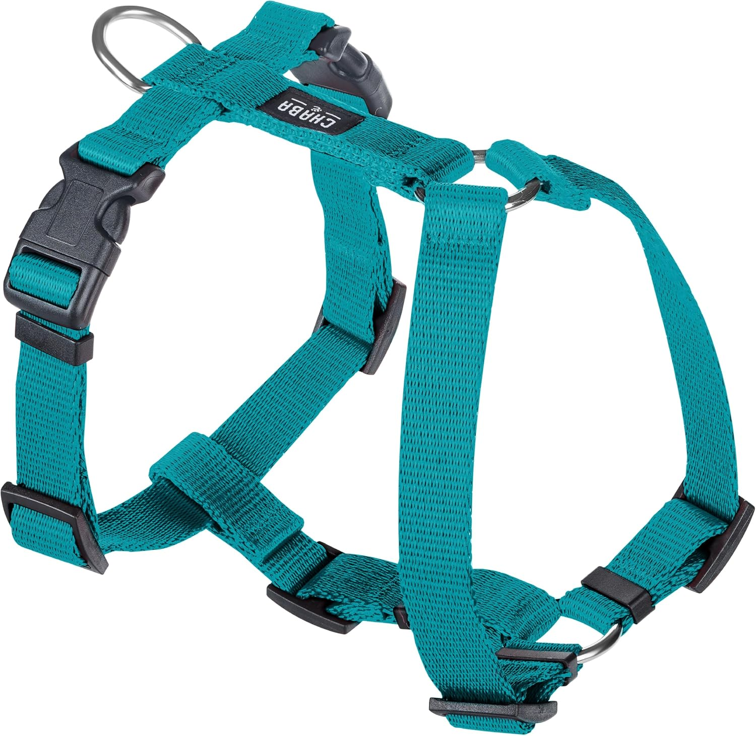 Chaba Guard Dog Harness for Large Dogs with Control, Anti-Pull & Choking, Adjustable, Comfortable and Lightweight, Classic Step-In Chest Harness, Running Harness, Size XL, Sea