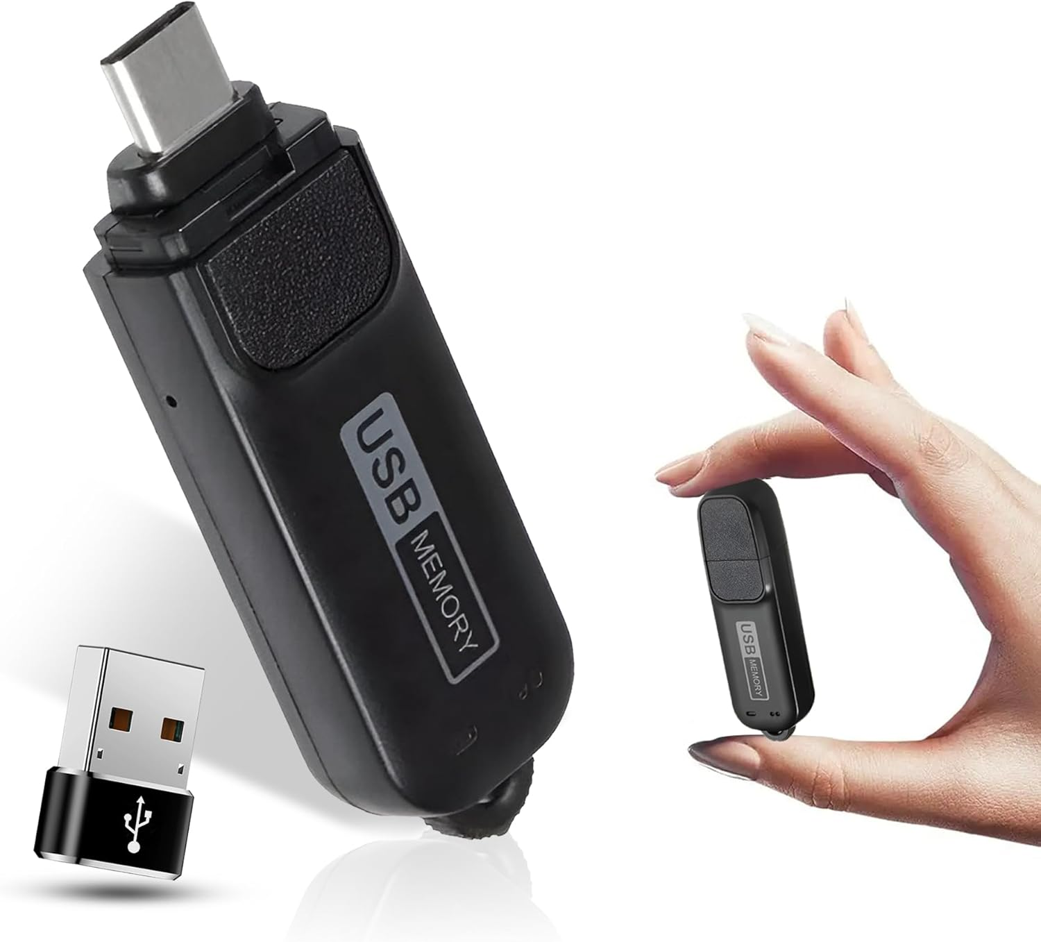 Voice Activated Audio Recorder with 20-Day Standby, 288-Hour Storage, 26-Hour Continuous Recording, USB-C Compatible, Date & Time Stamp, Easy-To-Use Design image number 1