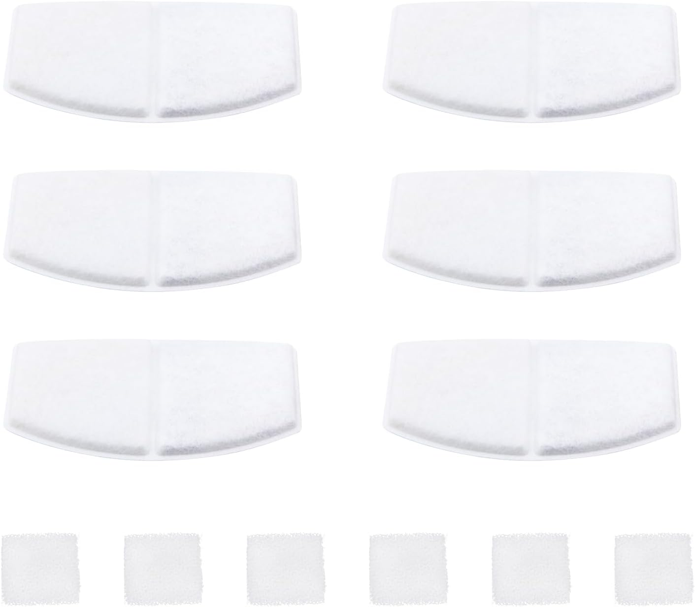 Pack of 6 Filter for Pet Fountain, Replacement Filter for Cat Fountain, Suitable for Wireless 2.8 L/95 Oz Water Fountain, Drinking Water Dispenser for Pets image number 5