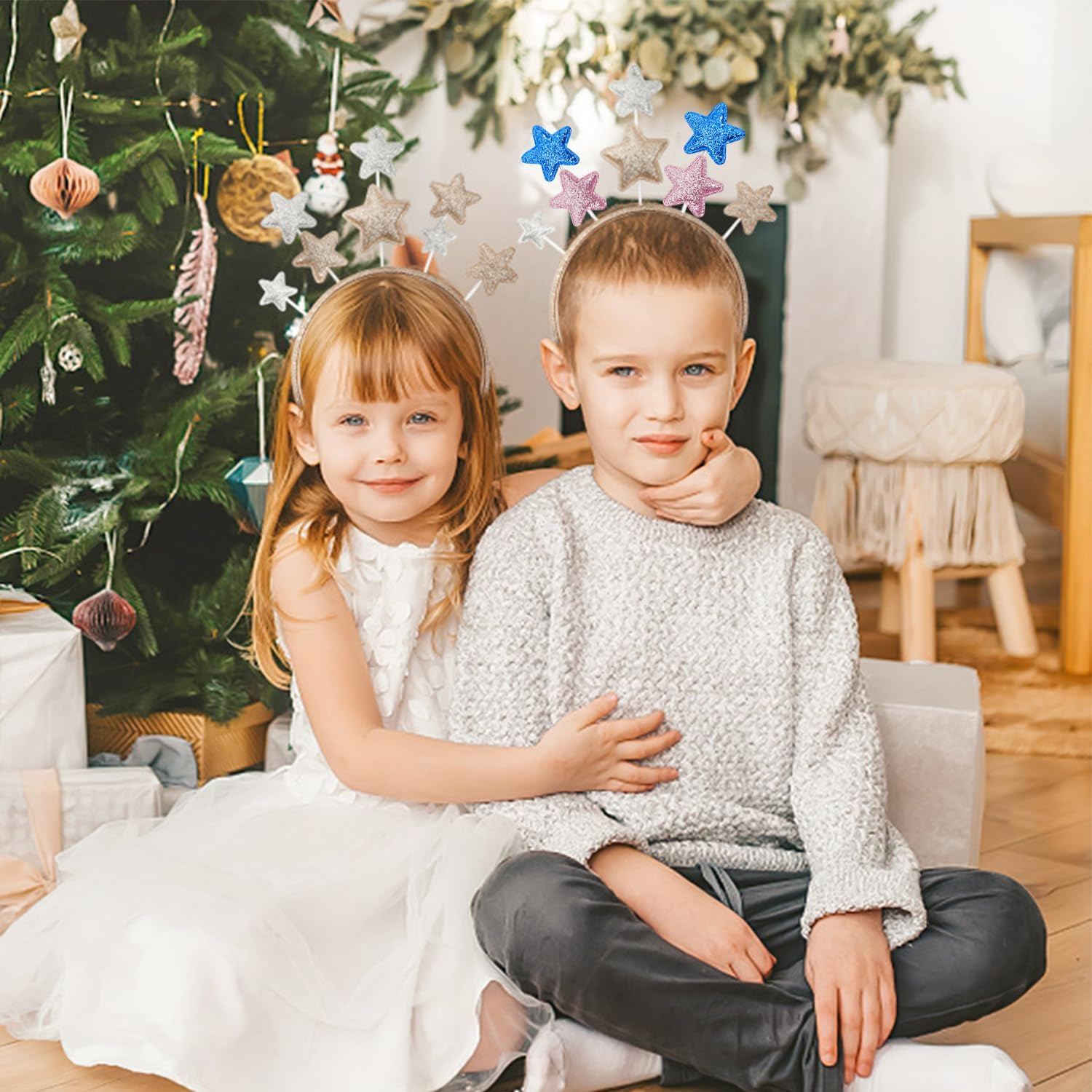 2 Pieces of Star Headbands, Girls&rsquo; Hair Accessories, Creative Five-Pointed Star Headbands, Photo Props, Holiday Party Decorations image number 2