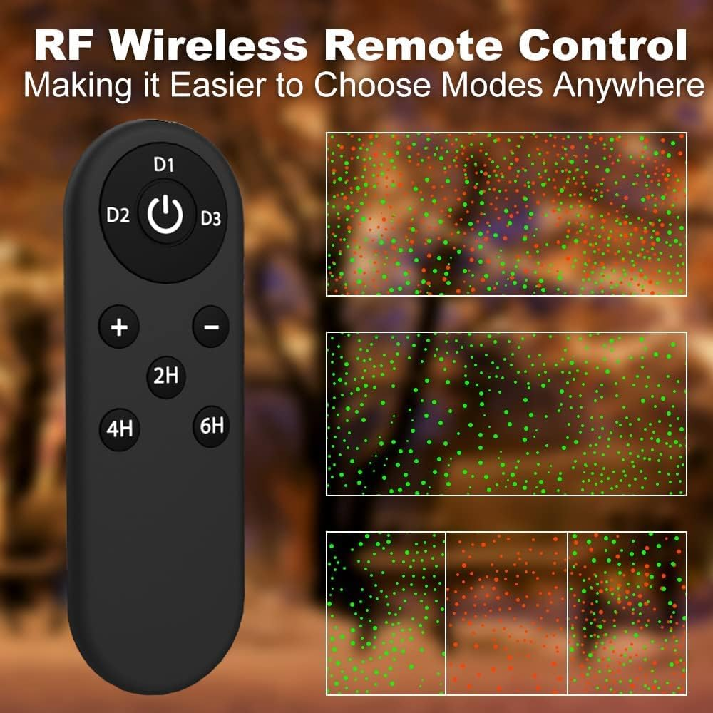 Christmas Lights Projector Outdoor, Laser Light Projection outside LED Projectors Spotlight Show Waterproof Christmas Decorations Lighting for Xmas Holiday with Timer Remote