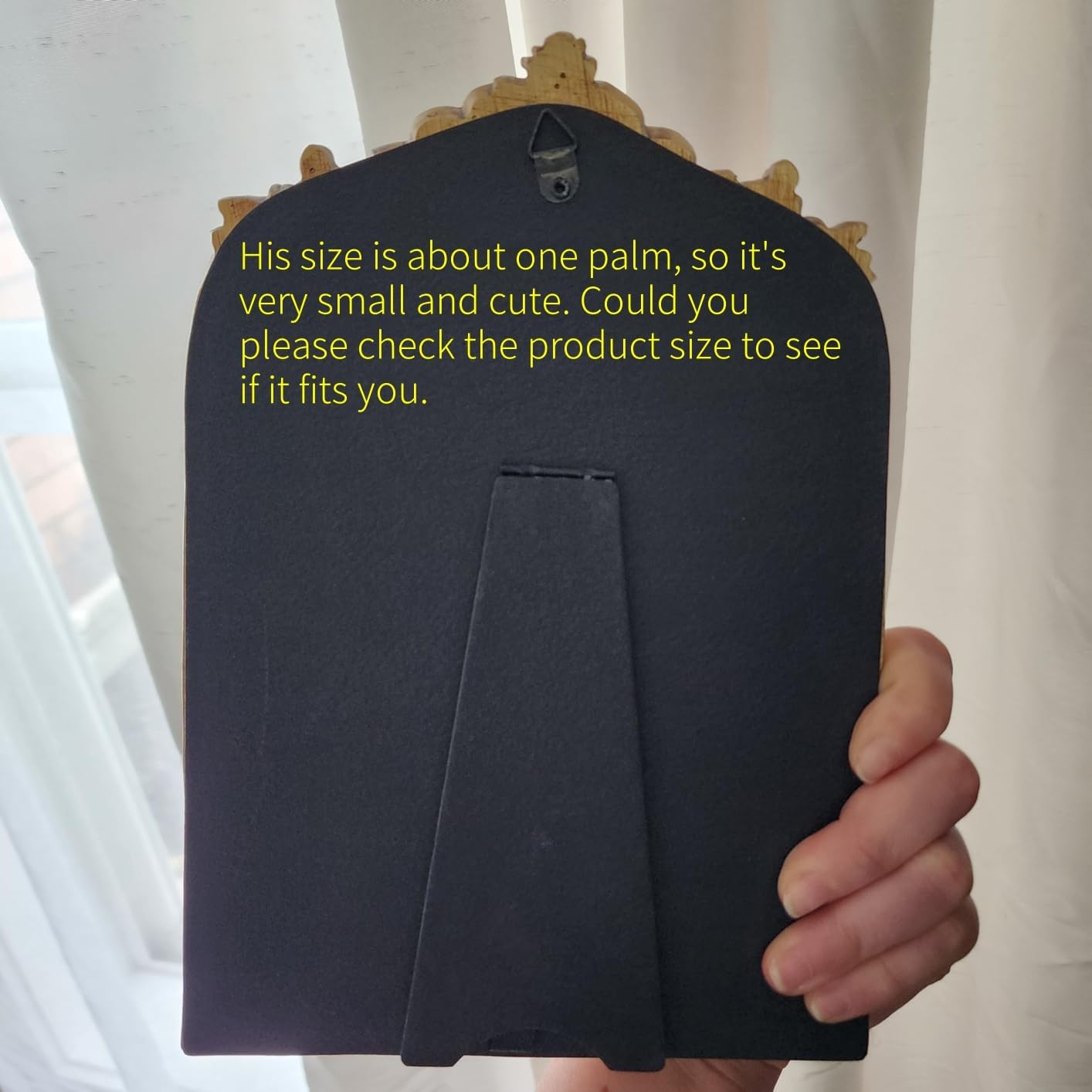 Small Gold Vintage Vanity Desk Makeup Mirror, Antique Decorative Wall Mirror, (12 X 19Cm) Resin Carved Arch Table Mirror with Stand for Living Room,Bedroom Dresser,Desktop Decor image number 5