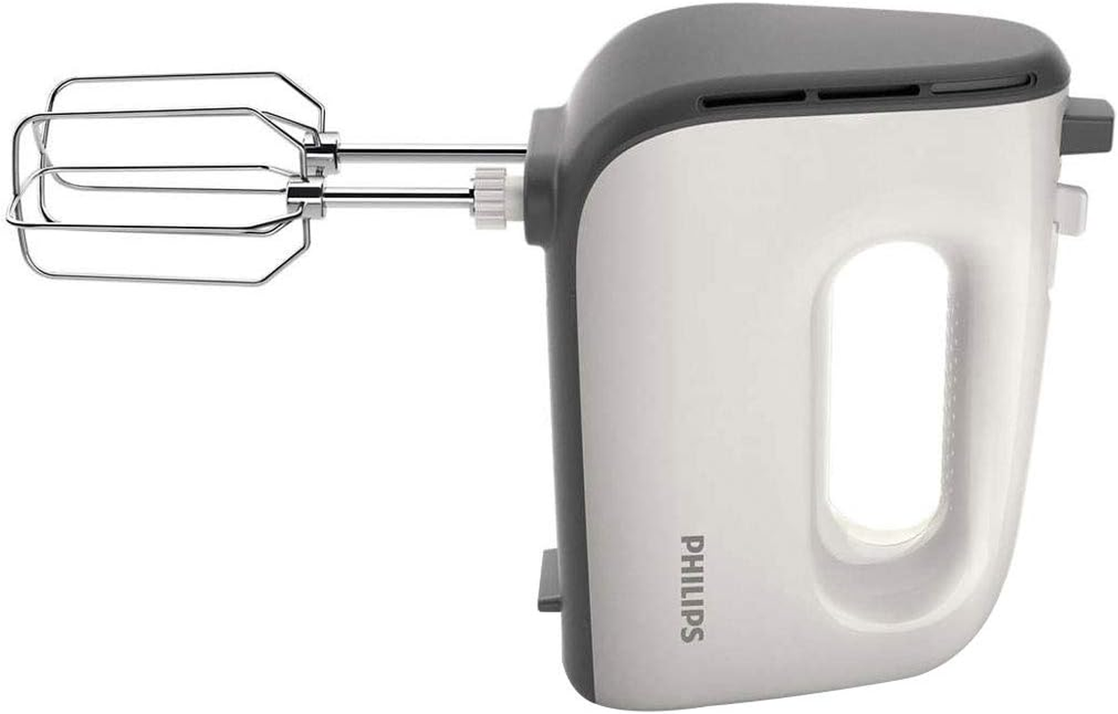 Philips Domestic Appliances HR3741/00 Hand Mixer, 450 W, 5 Speeds plus Turbo, &lrm;21.41 X 20.8 X 11.4 Cm, White/Black image number 2