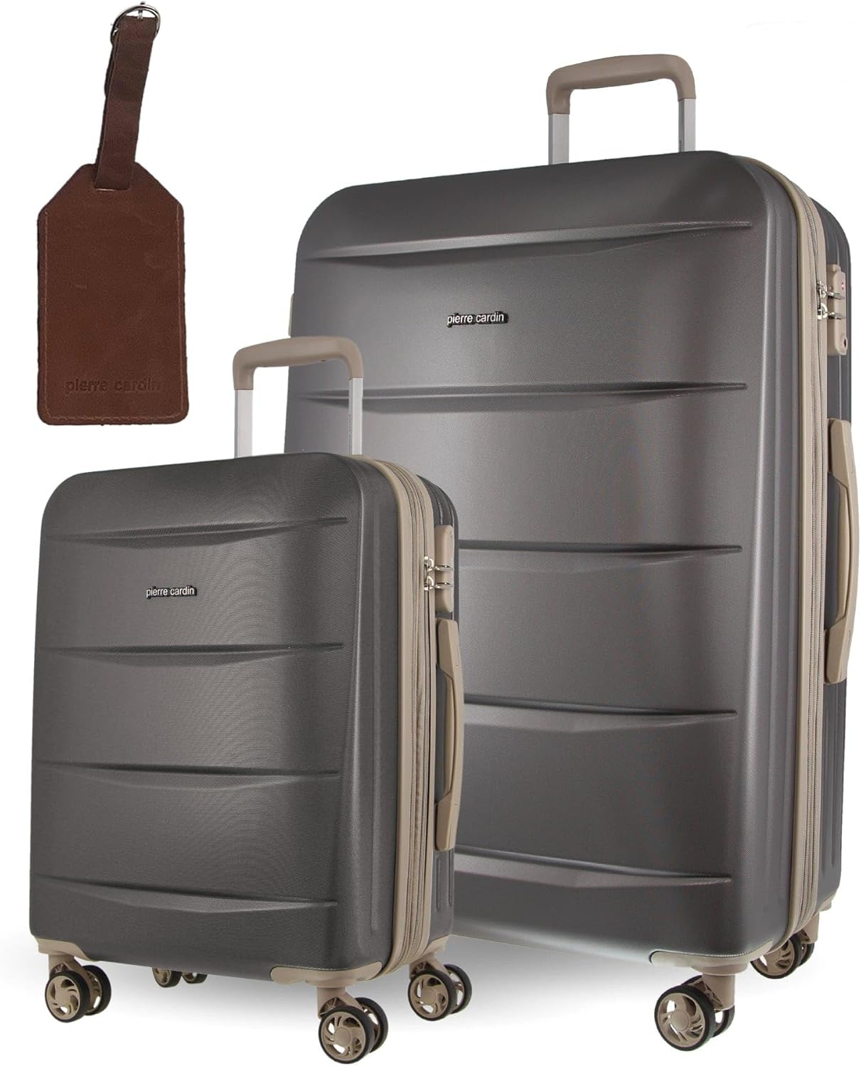 Pierre Cardin 54Cm Cabin Hard-Shell Suitcase in Graphite