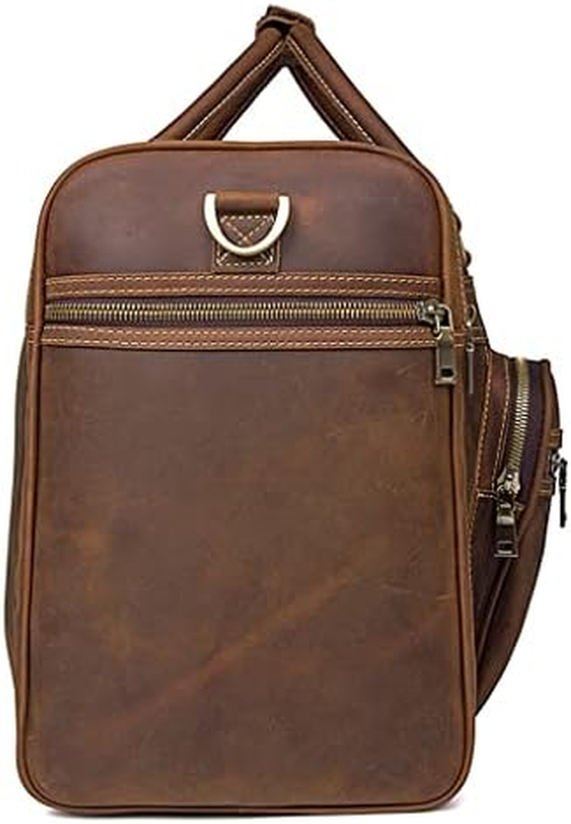Travel Bag Cow Leather Big Travel Duffel Durable Cowhide Weekend Bag Man Genuine Leather Luggage Bag image number 2
