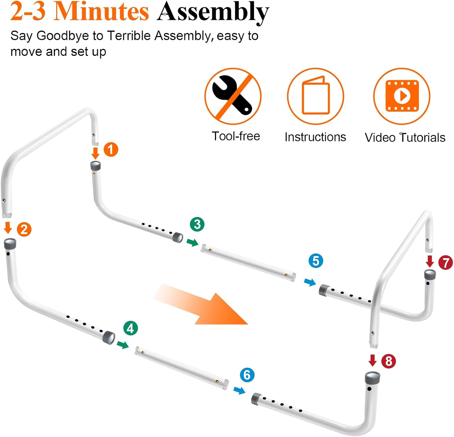 Depango Blanket Lifter for Feet, Adjustable Height Blanket Lifters for Foot of Bed, Aluminum Alloy Blanket Lifter for Foot Toes Leg Knee Ankle Post Surgery Recovery, 4 Clips Included image number 4