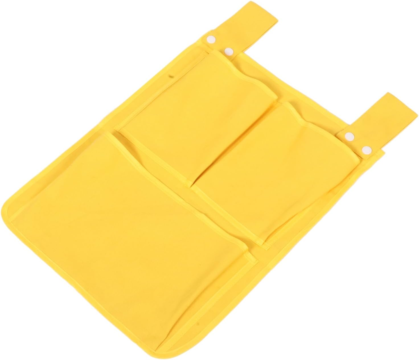 Bedside Hanging Storage Bag Organizer Multifunctional Canvas Crib Pocket for Diapers Wipes Toys Space-Saving Yellow for Nursery and Changing Table