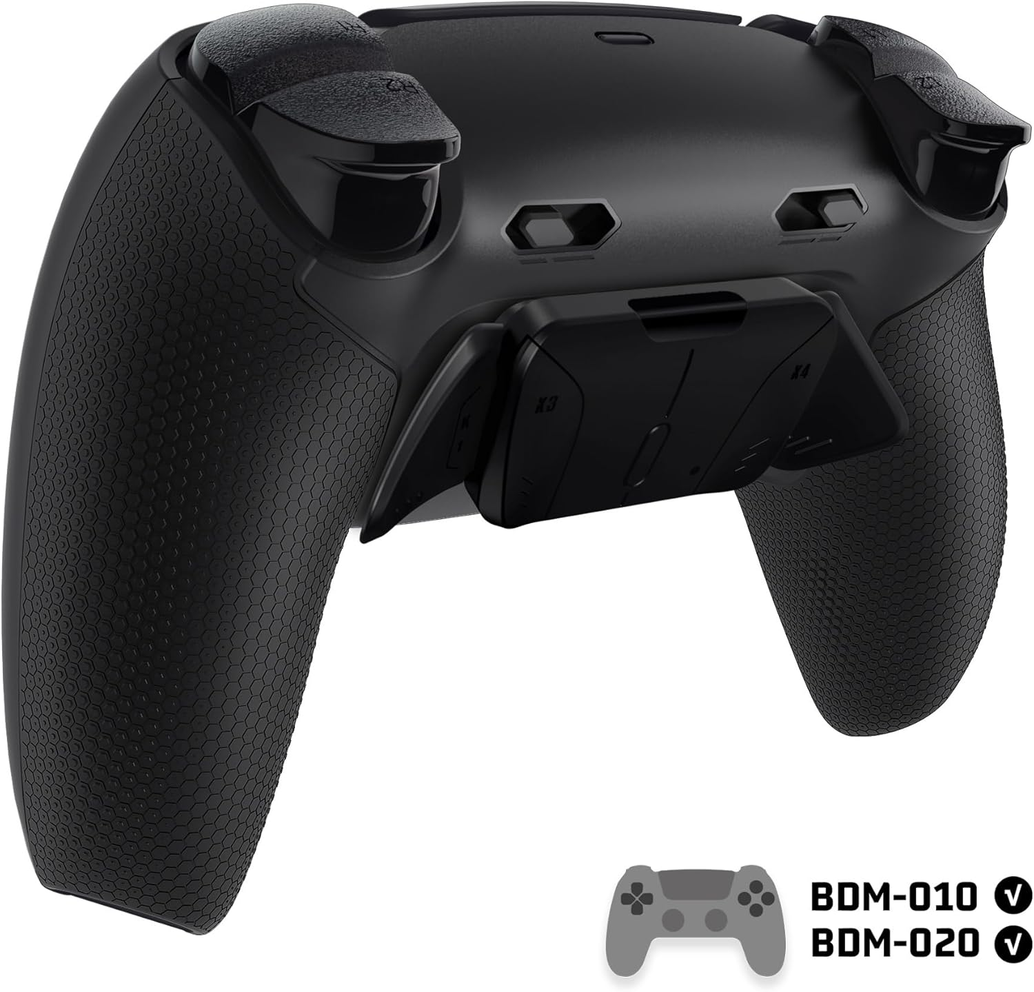 Extremerate RISE4 plus MAX Back Paddles Kit with Clicky Trigger Stops & Rubberized Grip for PS5 Controller BDM-010 020, Remappable Back Buttons Kit for PS5 Controller - Black - NO Controller image number 5