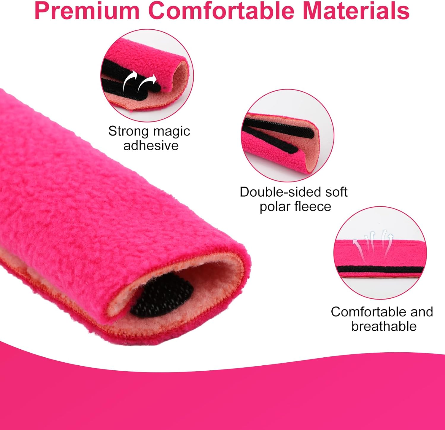 4Pcs Positive Pressure Headgear Strap Covers, Soft Positive Pressure Face Cushion Pads Reusable Breathable Mask Strap image number 2