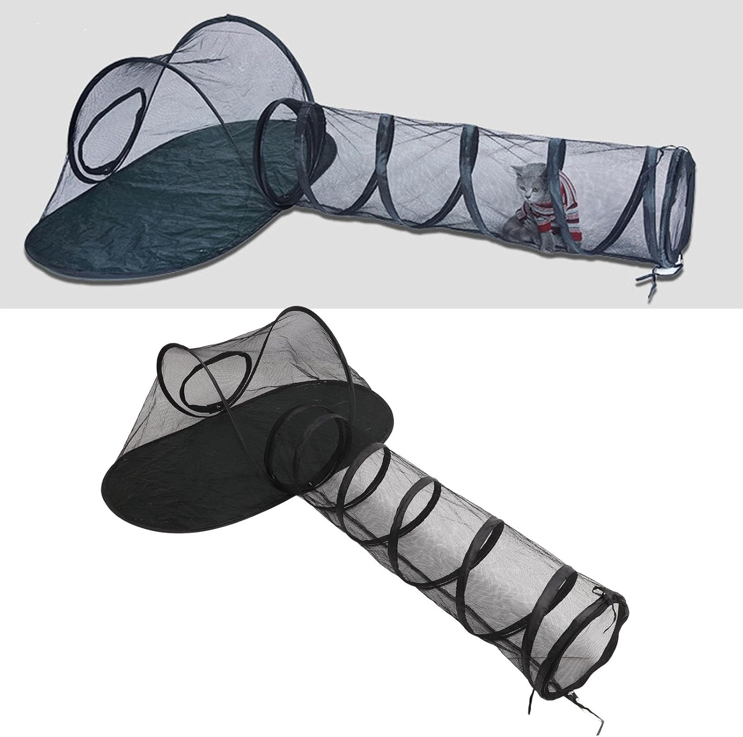 Outdoor Cat Enclosures - Breathable Cat Tent with Tunnel, Collapsible Portable Cat Playpen Catio with Large Space for Dogs Cats image number 1