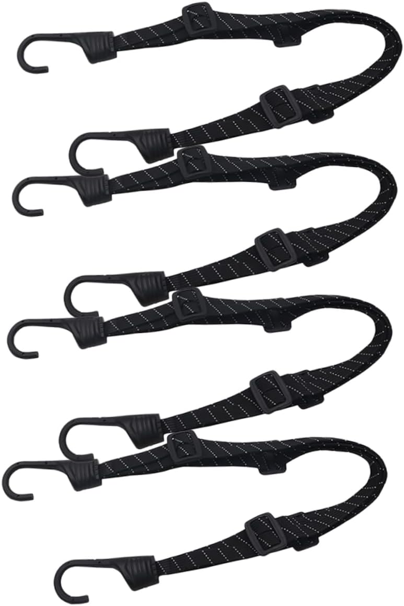ERINGOGO Adjustable Nylon Ropes Hooks 4Pcs Cargo Straps Ratchet Belt for Luggage image number 5
