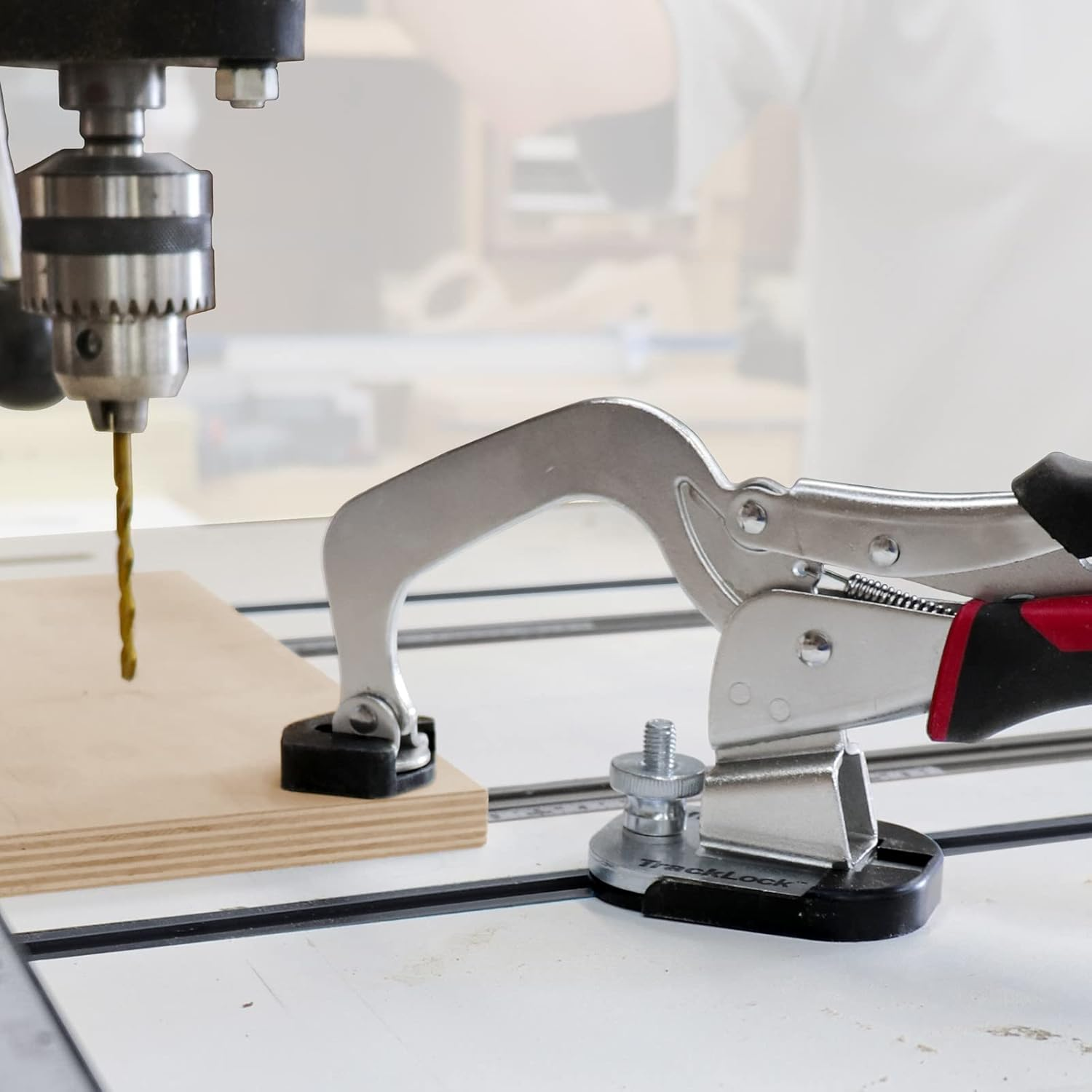 Milescraft 4023 Track Master &ndash; Universal T-Track Clamping System. Fits Any T-Track. Contains Clamping Base with 1/4In-20, 13X20Mm, 23X30Mm, 30X35Mm T-Track Connectors and Hardware. 3In Clamp Included image number 3