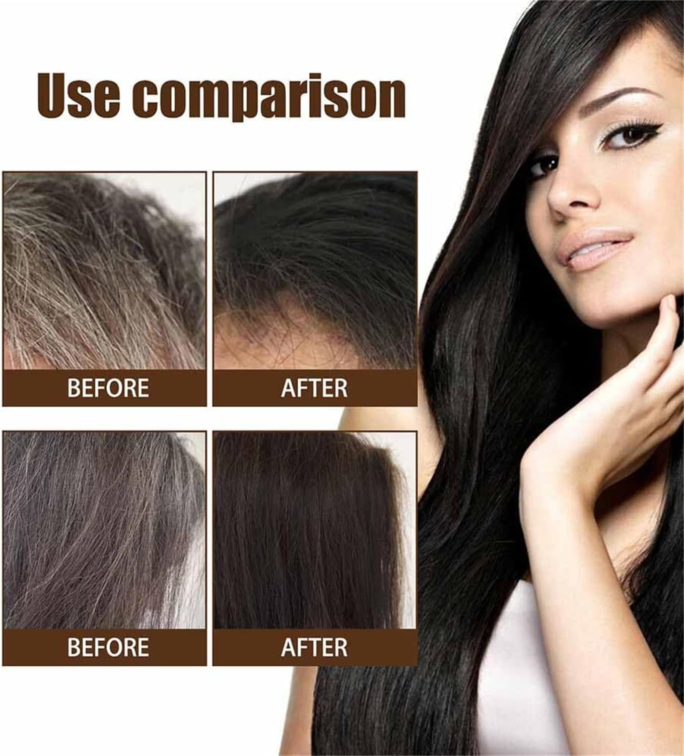 Yaguan Eterna Vida Color Dye Shampoo 6-In-1, Black, 500ML - Black image number 4