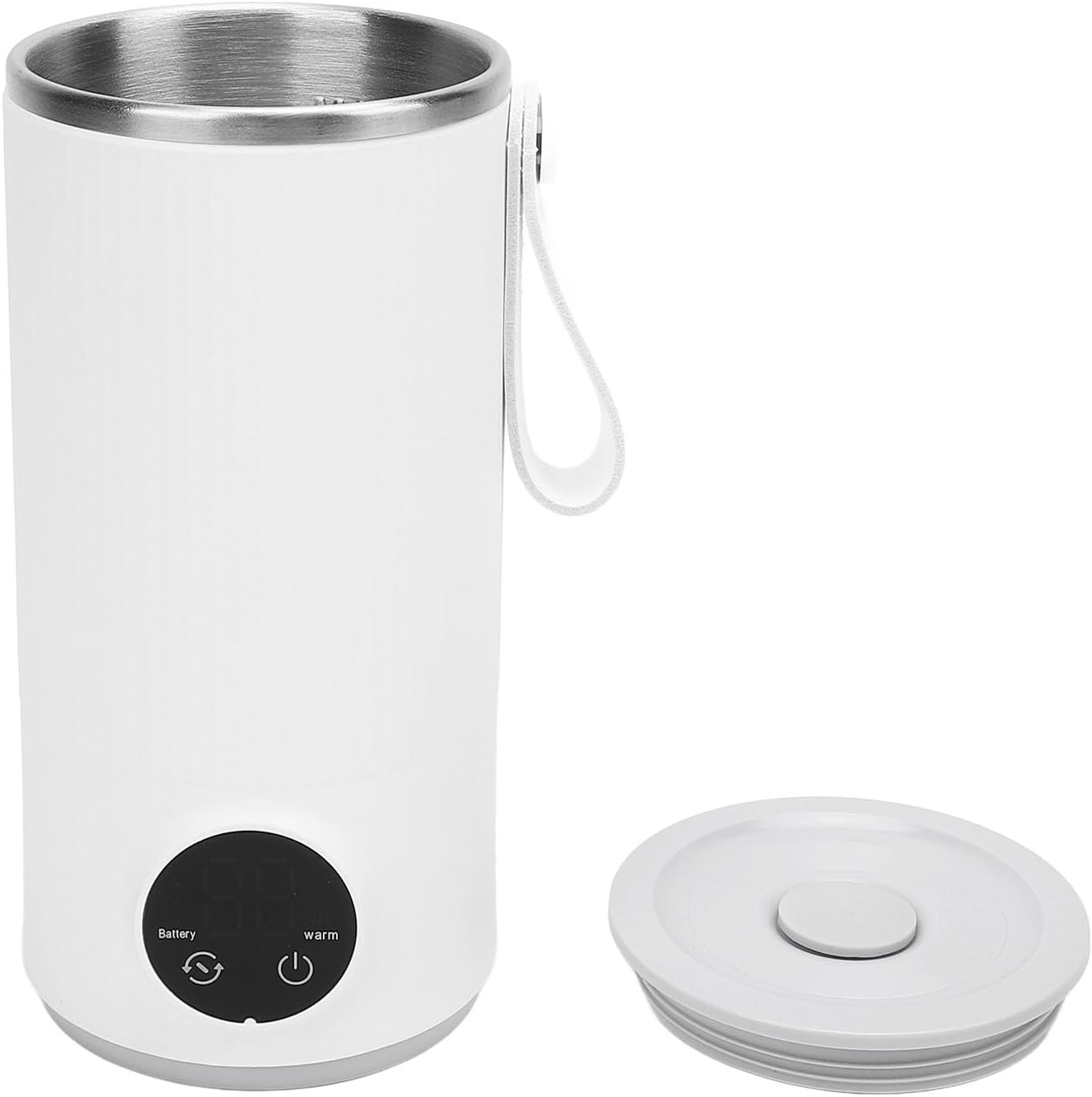 Travel Electric Kettle, 400ML Cordless Travel Hot Water Boiler USB Rechargeable, Stainless Steel Small Water Boiler for Milk Coffee Tea image number 5