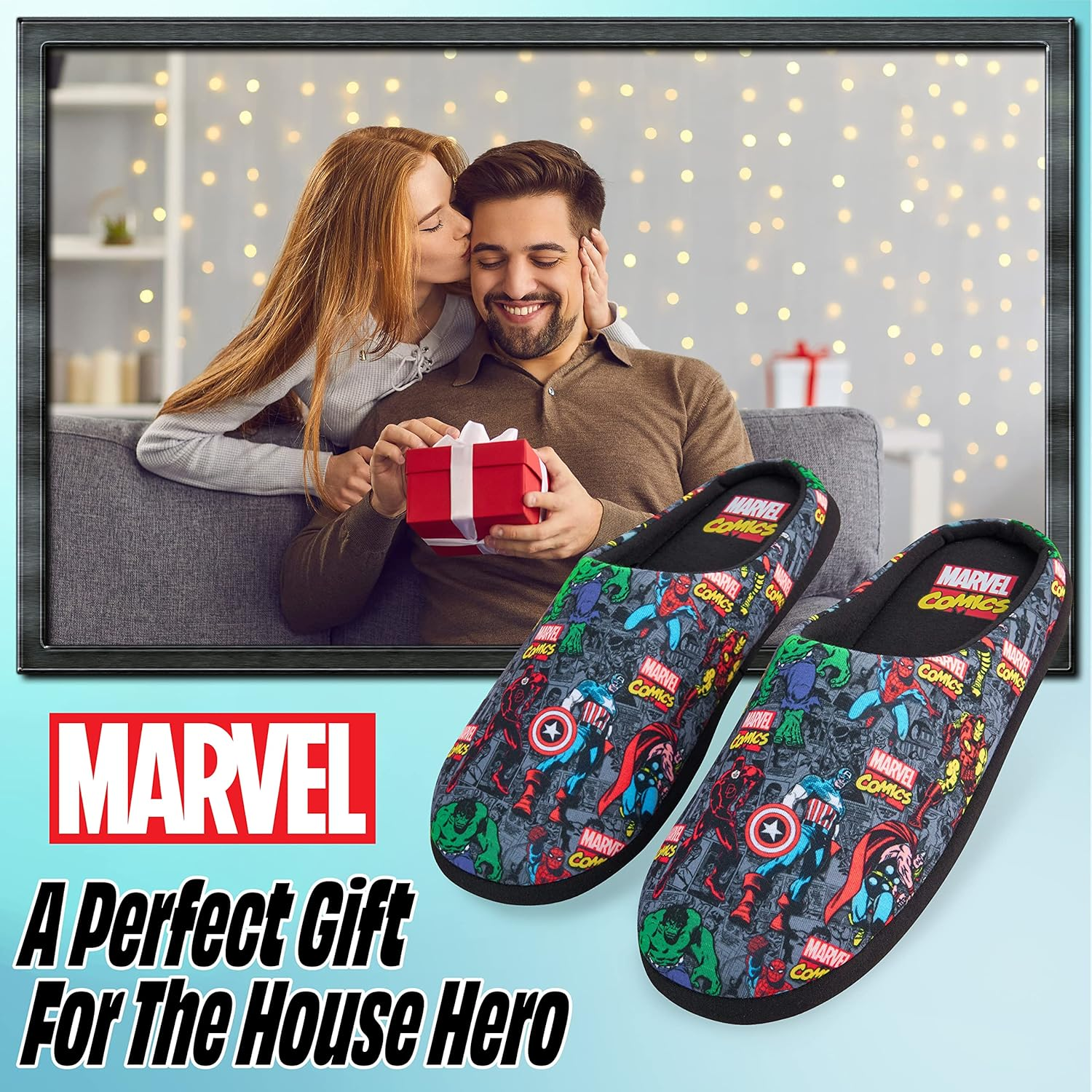 Marvel Men'S Avengers House Slippers Men and Boys Teenagers 39-47 image number 2