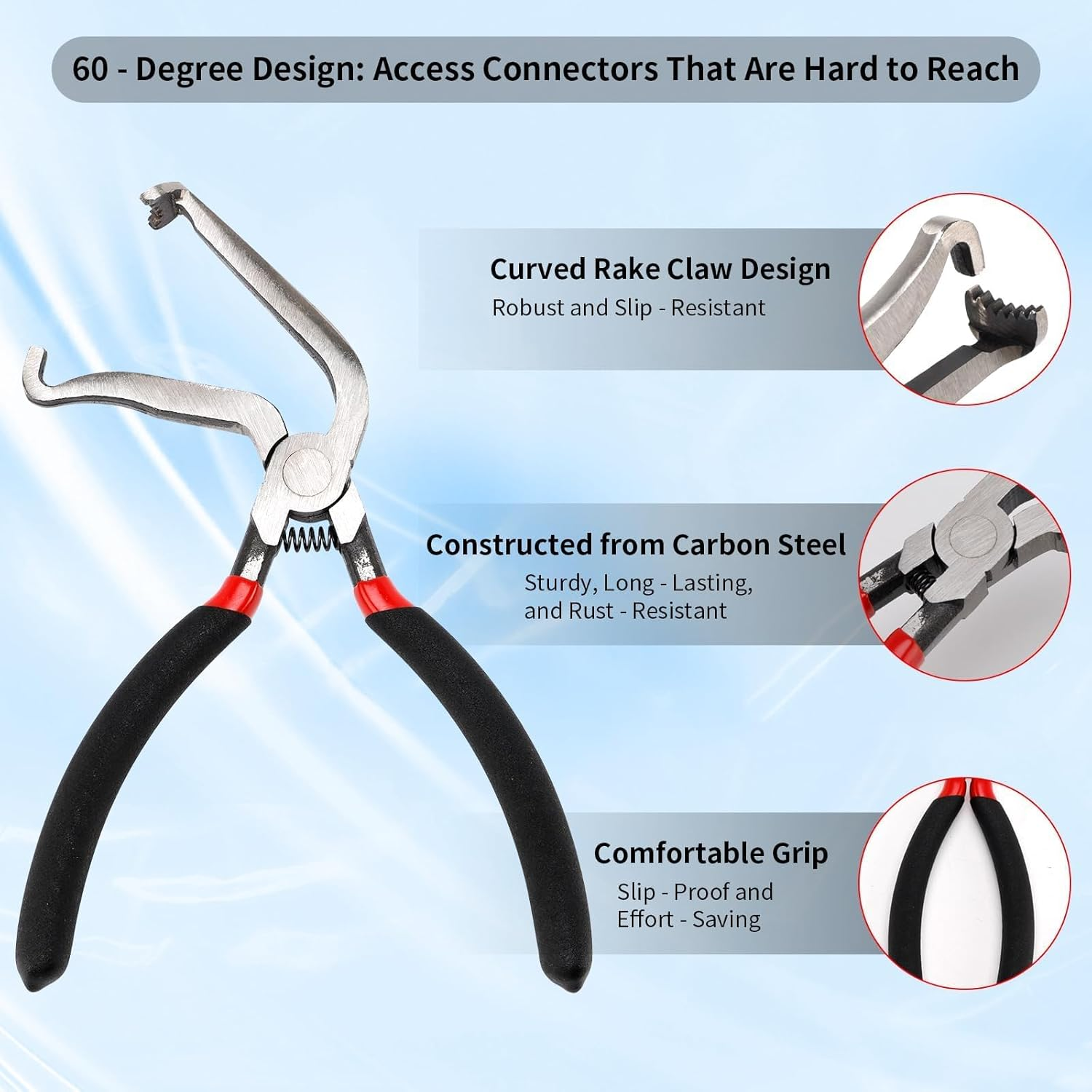 Essential Electrical Disconnect Pliers for Cars - 4 Pieces Set Including Automotive Connector Separator Tool and Fuel Line Petrol Clip image number 1
