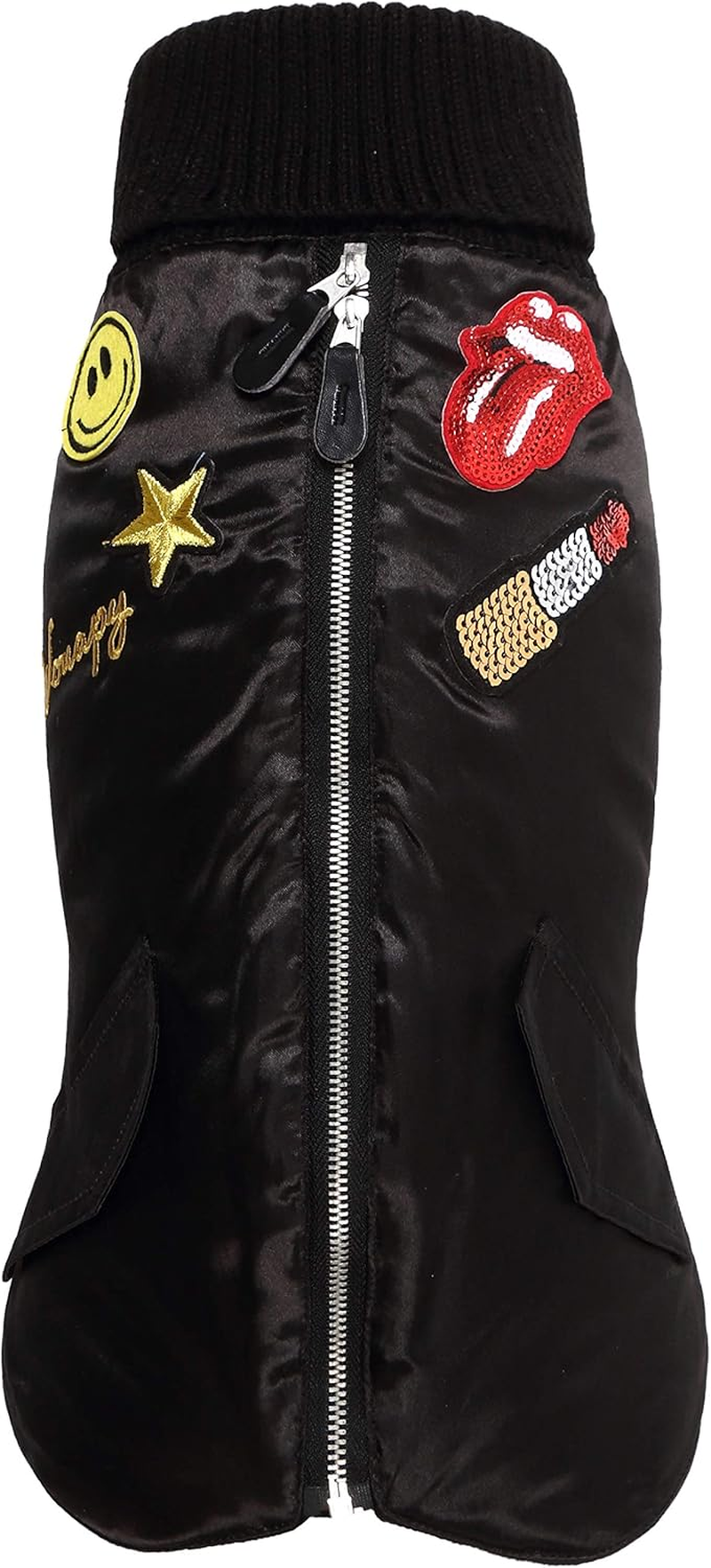 Wouapy 727330 Coat for Dogs Bomber Stone, Size 30, Black image number 1