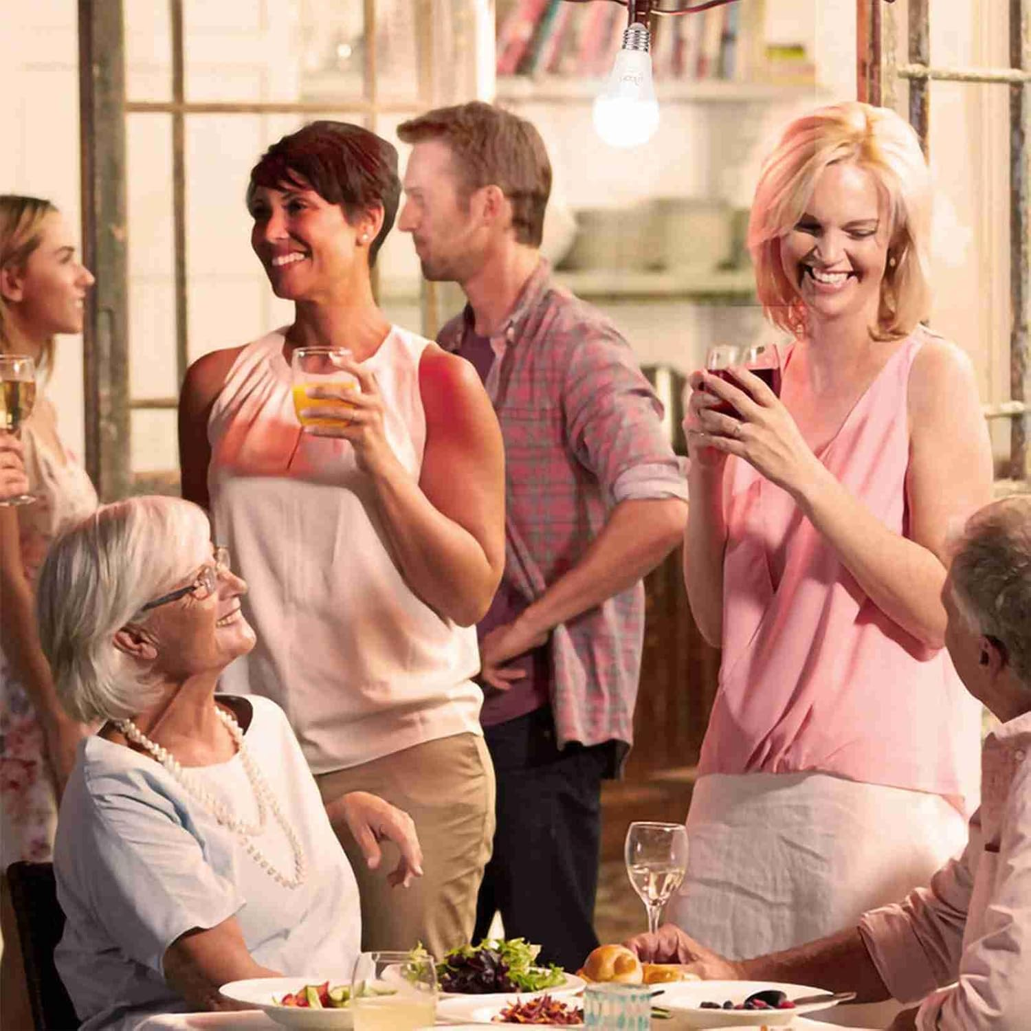 Dusk to Dawn Light Bulb 9W 800Lm Warm White E26, Automatic on or off Sensor, Energy Saving Outdoor Smart Bulbs, for Home, Street Lamp, Basement image number 4