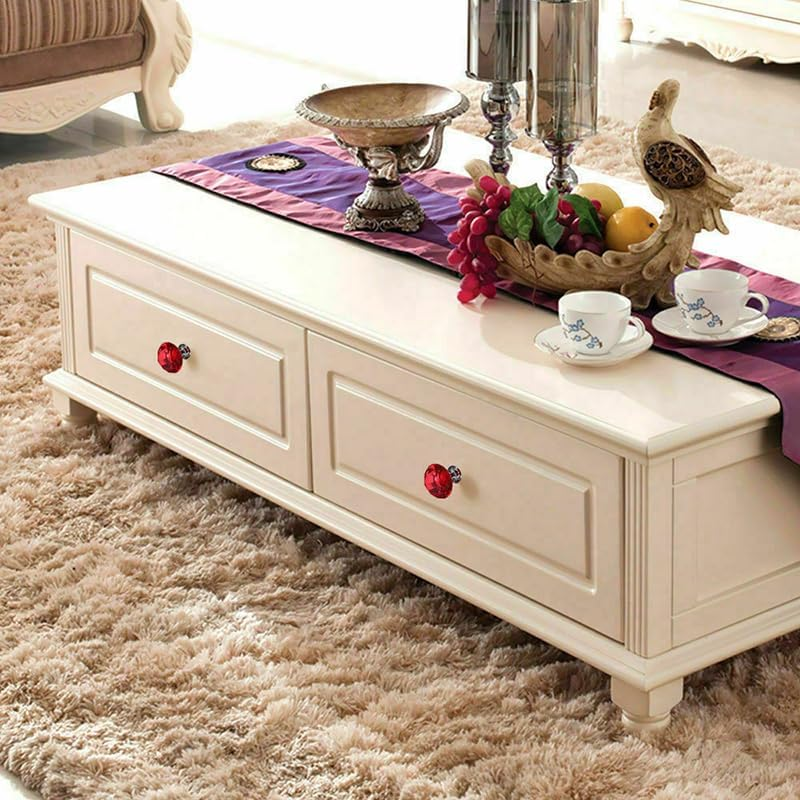 Door Knobs Handles Clear Crystal Diamond Glass Kitchen Cupboard Cabinet Pulls, 30Mm/40Mm Size Options, 10/20Pcs Sets with Screws