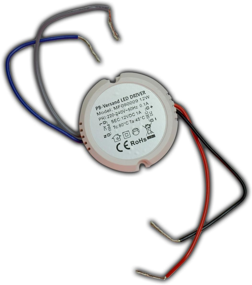 LED Transformer 12 Watt 12 V DC round Circular Light Bulb Transformer Power Supply Driver Ballast Flush-Mounted Box Distribution Box image number 3