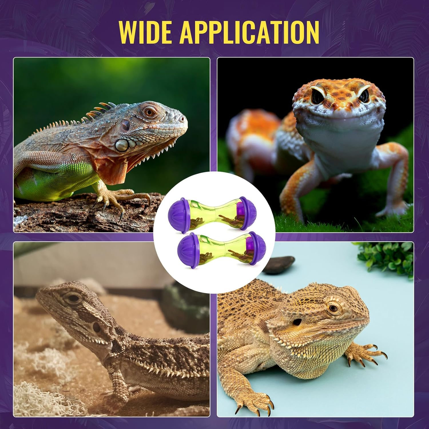 Bearded Dragon Toys Reptile Feeder Toy,Bearded Dragon Accessories Reptile Feeder Enrichment Toys for Bearded Dragons, Gecko,Lizard,Gecko, Small Animals,Set of 2 image number 5