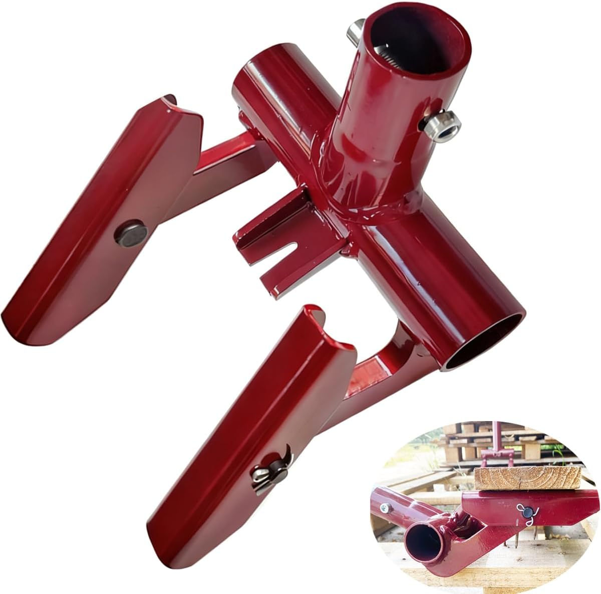 Jinhan Pallet Buster with Nail Puller- Wrecking Pry Bar for Breaking Pallets, Industrial Breaker Removing or Tearing down Woods(No HANDLE), Black image number 2