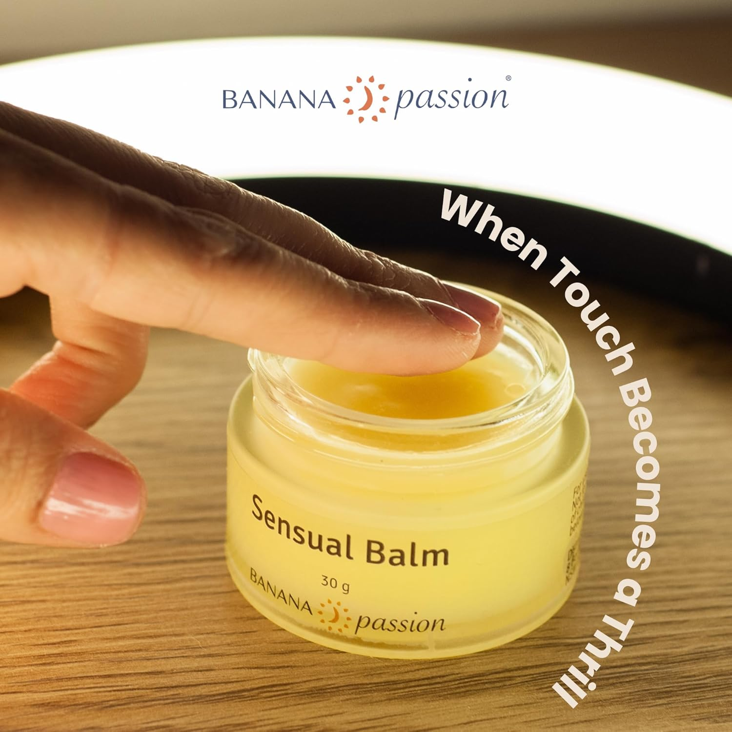 Tingle Cream - Sensation Balm - 30Gms for Rose Bud, Menthol, Peppermint, Cooling Touch for Awakening - Made of Organic Ingredients Such as Shea Butter, Cocoa Butter and Coconut Oil, Banana Passion image number 2