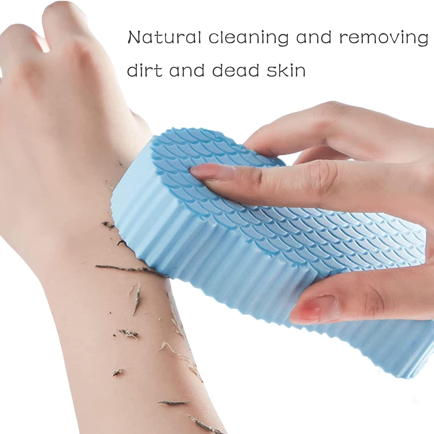 2Pcs Gentle Exfoliating Bath Body Shower Sponge - Soft Baby Brush for Cleaning and Soothing