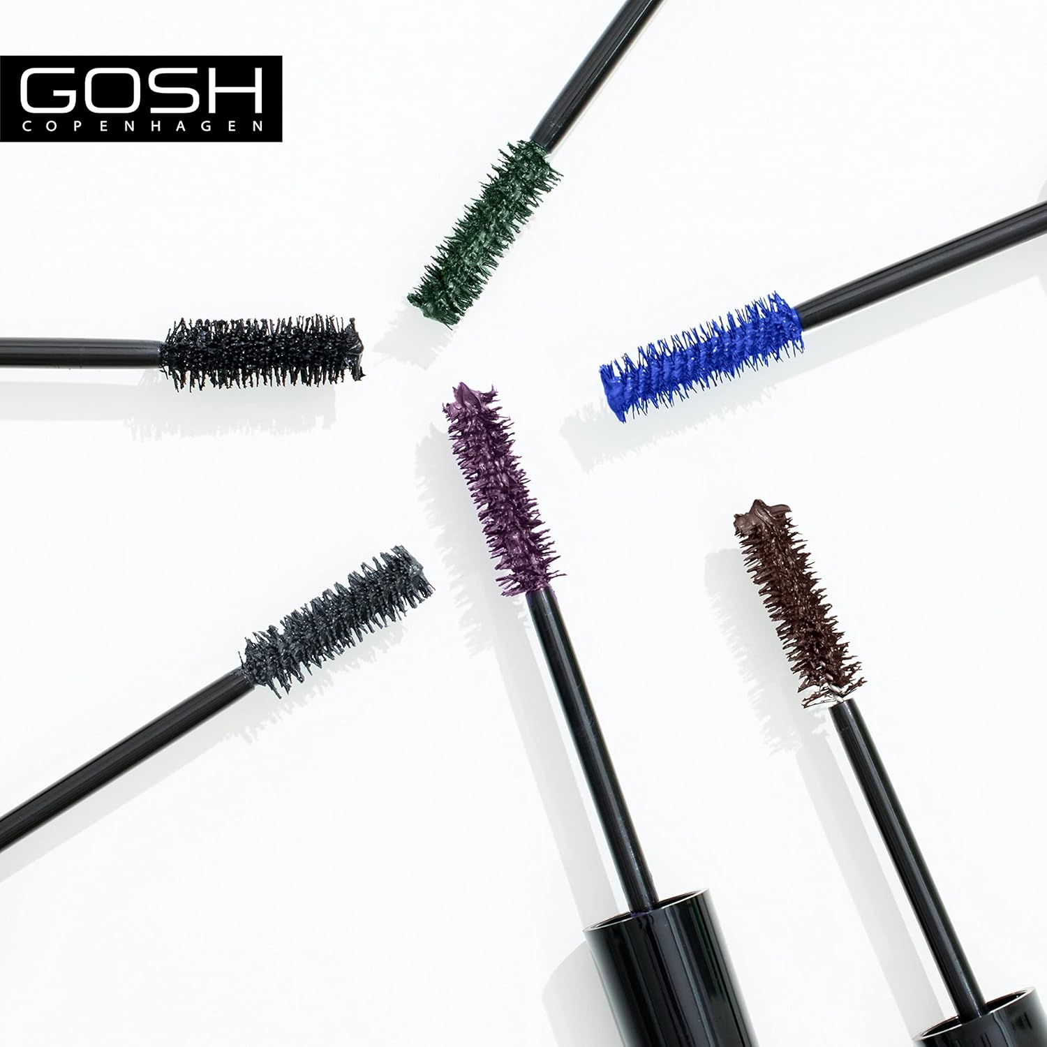 GOSH Boombastic Crazy Mascara for Extreme Volume and Long Eyelashes, Volume Mascara with Precise Brush Head, Eyelashes without Clumps, Skin-Friendly and Fragrance-Free, 004 Classic Grey - 003 Olive Green image number 2