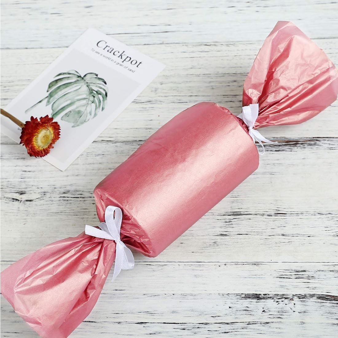 120 Sheets Rose Gold Tissue Paper Bulk, Gift Birthday Wrapping Paper, Metallic Gift Wrapping Paper for Gift Bags Weddings Baby Shower Party Arts Crafts DIY Thanksgiving Christmas