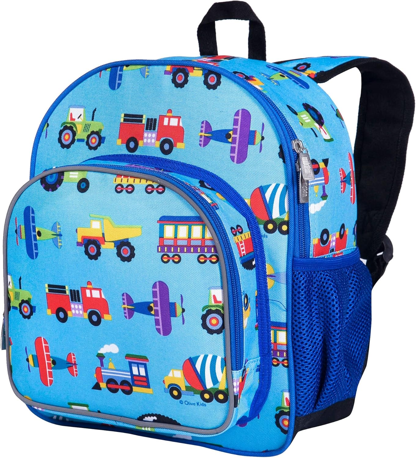 Wildkin 12 Inch Backpack for Toddler Boys and Girls, Perfect Size for Daycare, Preschool, and Kindergarten, Patterns Coordinate with Our Kids Nap Mats and Lunch Boxes