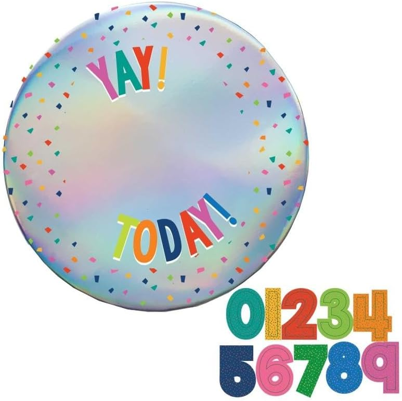 Amscan "Add-An-Age Yay! Today!" Birthday Badge, Multicolor, 15 Cm Diameter