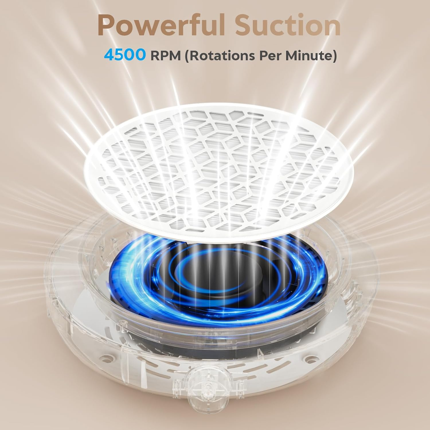 Nail Dust Collector, Compact Nail Dust Collector for Beginner, Vacuum Nail Fan Dust Collector with Reusable Filter for Acrylic Nail Polishing, Salon, Home, Training Classes image number 1