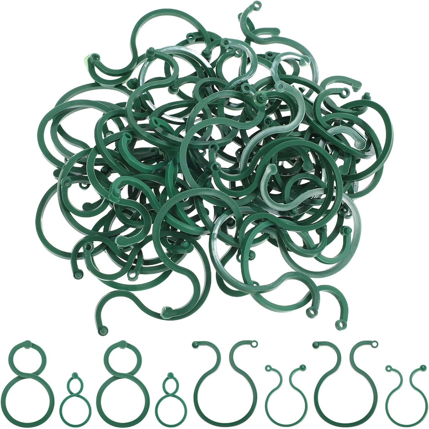 POPETPOP 100Pcs Plant Support Clips Gardening Buckle Buckles for Securing Plants Garden Clips for Tomatoes image number 6