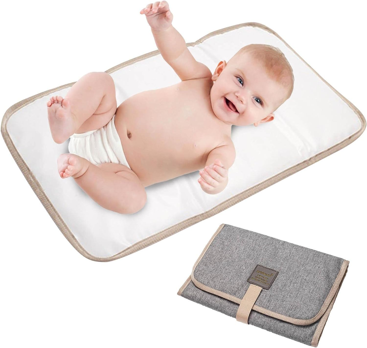 Foldable Changing Diaper Mat, Portable Travel Changing Mat, Waterproof Compact Diaper Changing Mat, for Home Travel Outside, Baby Diaper Sheet Shower