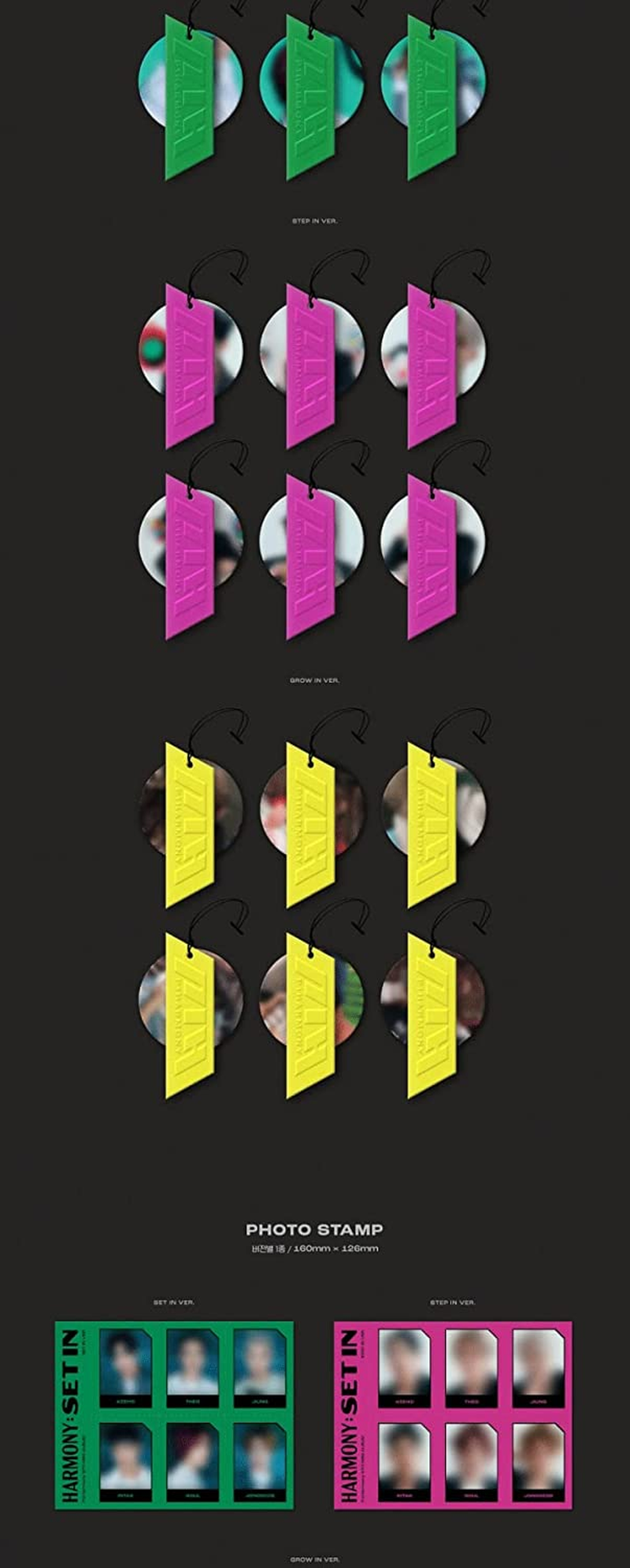 P1Harmony HARMONY : SET in 5Th Mini Album STEP in Version Cd+96P Photobook+1Ea Standing Photocard+1Ea Logo Tag+1Ea Photo Stamp+1P Special Photocard+1P Selfie Photocard+Tracking Sealed image number 3