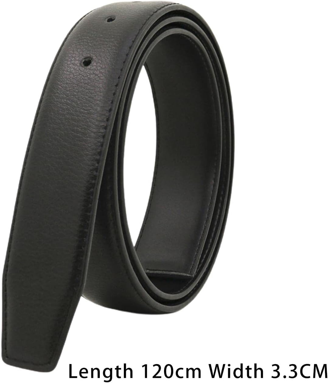 Perfeclan Vintage Style Mens Belt, DIY without Buckle Solid Color Waistband 33Mm Width 120Cm Waist Belt Dress Casual Adults Replacement