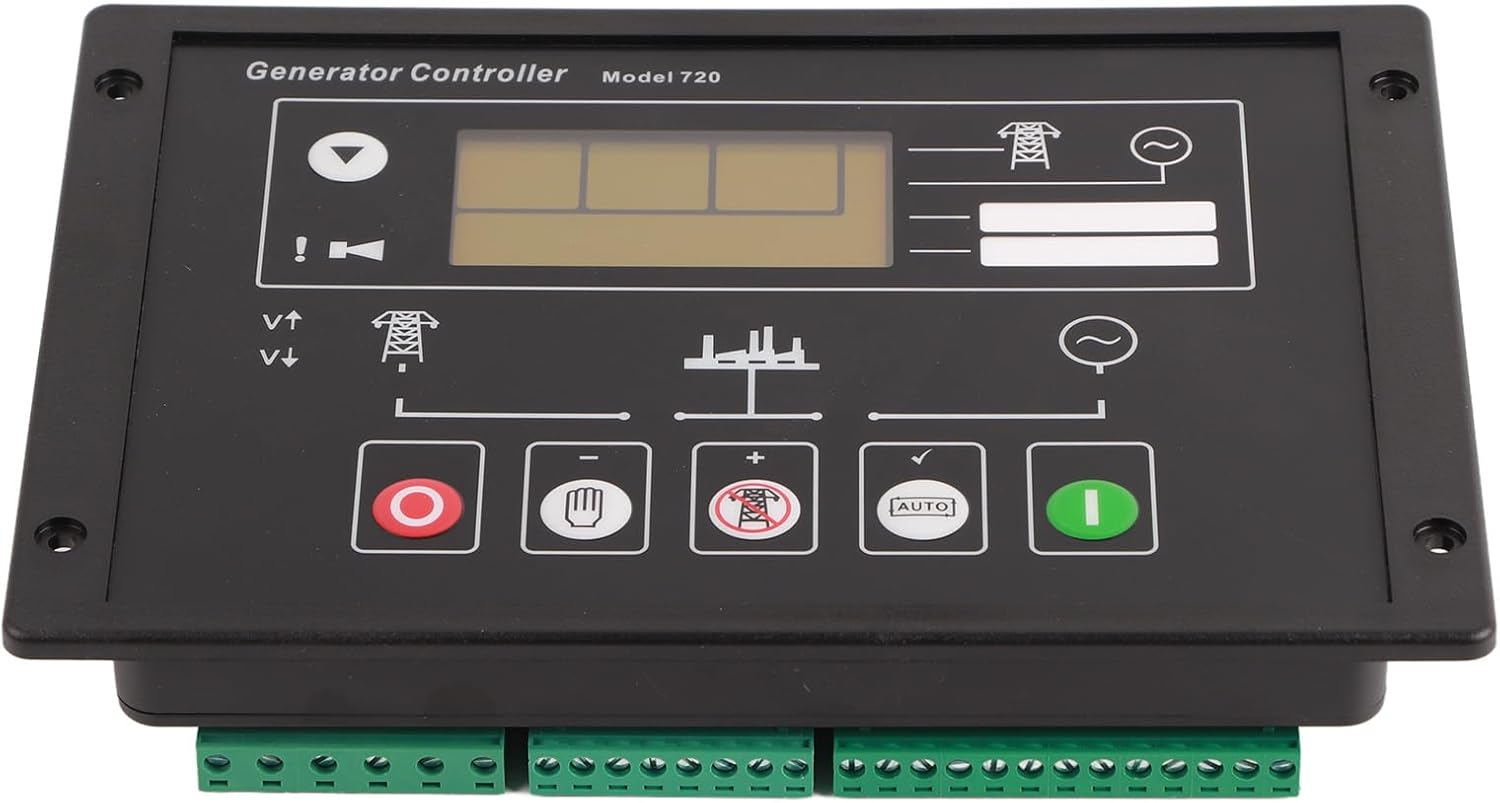 RIZGHWOY DSE720 Automatic Starting Generator Control Panel with Digital and Analog Inputs, Simple PC Configuration, Ideal for Remote Start, for Industrial Applications