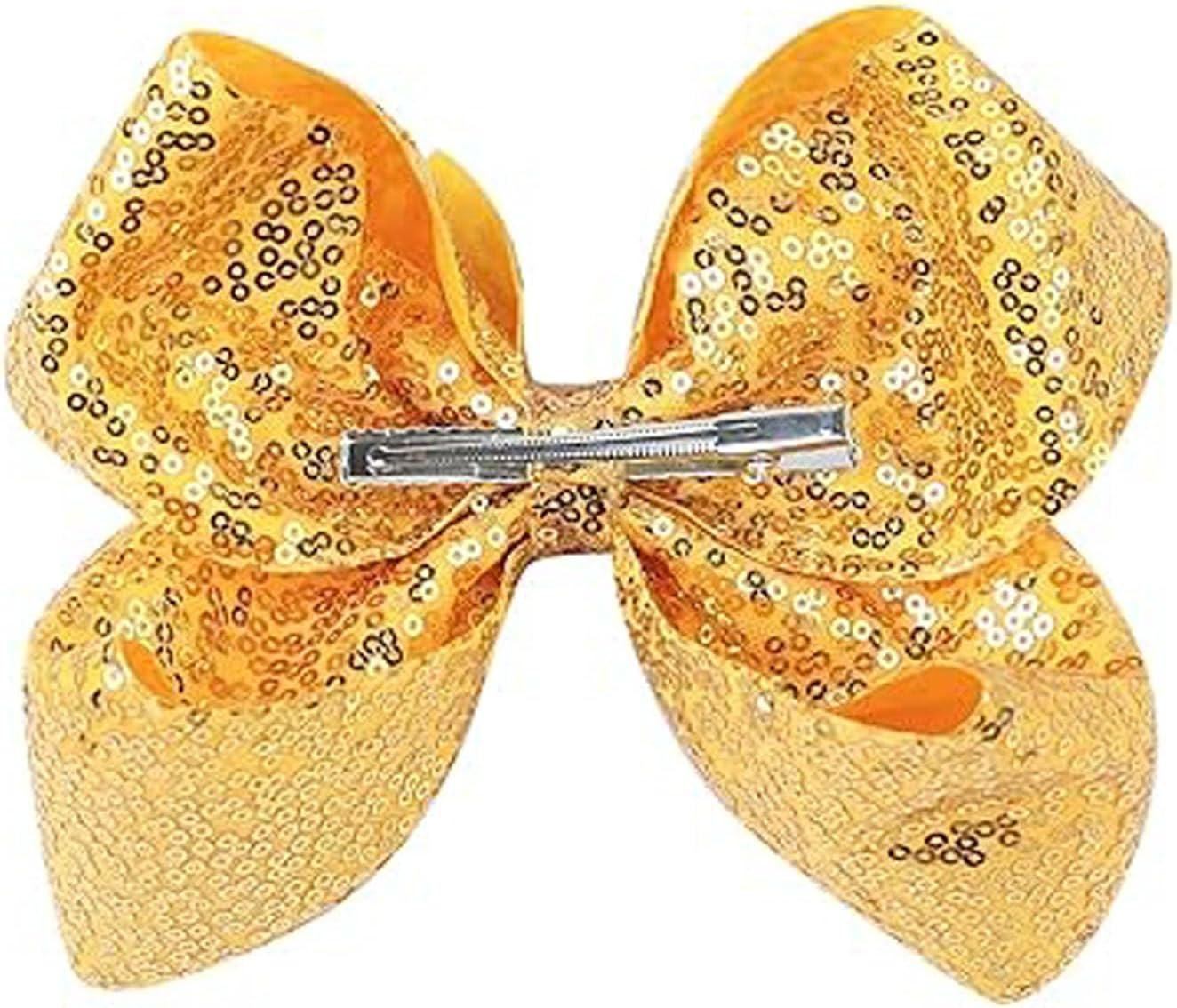 Black Sparkly Glitter Sequin Hair Bows for Girls Toddlers Kids Children Teenage (2PCS) image number 4