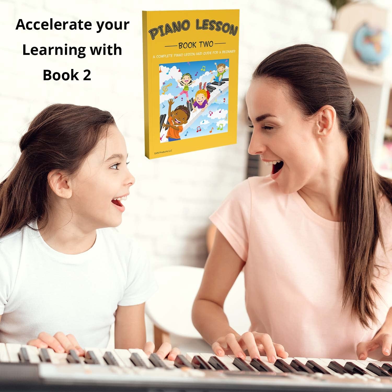 Piano Lessons Book 2: a Complete Guide for Kids and Beginners; Color Coded Staff Notes; Designed and Printed in USA image number 1