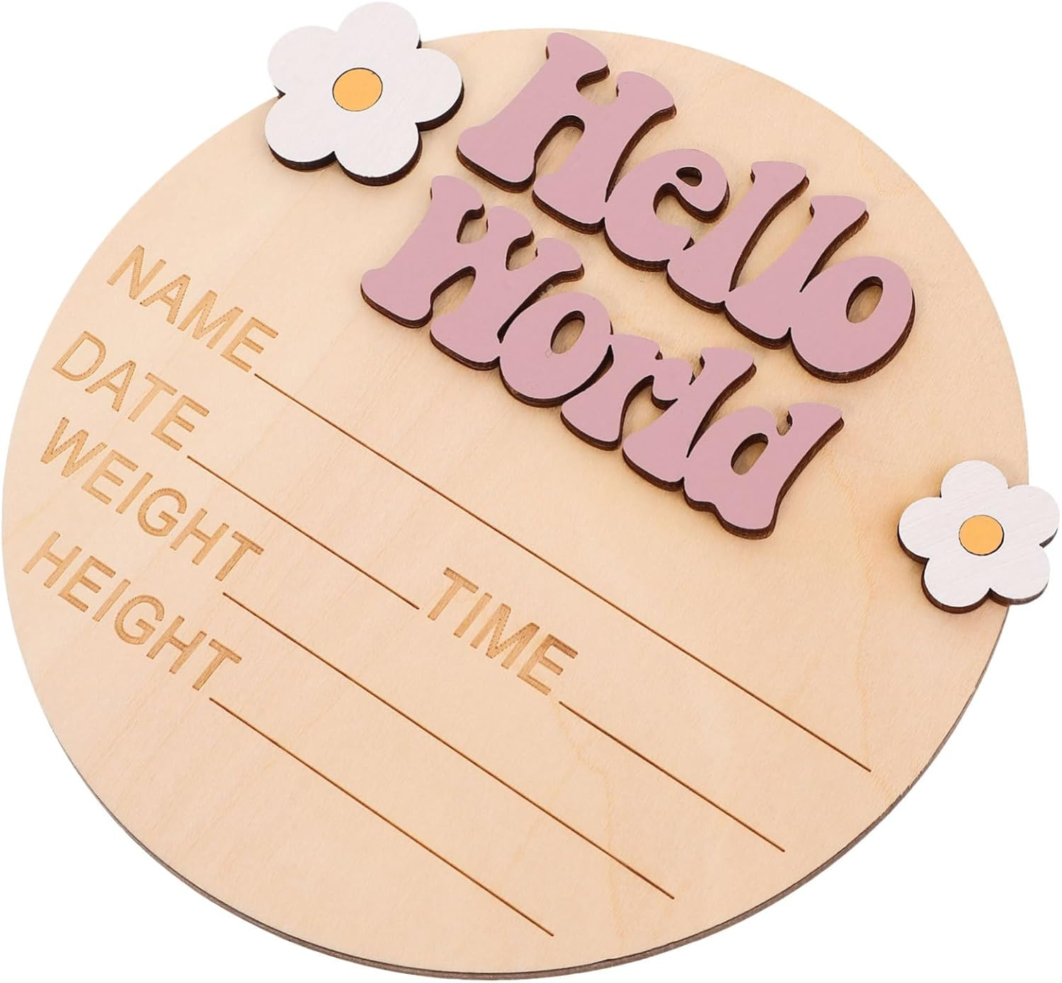 Announcement Sign Milestone Plaque for Newborns Cute Nursery Decor Photo Prop Birth Announcement Keepsake for Celebrating Important Milestones