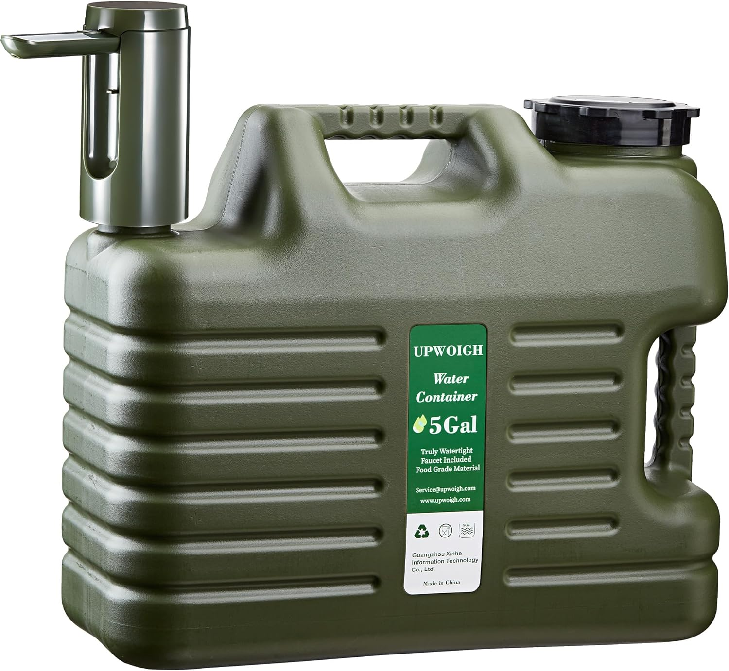 UPWOIGH Portable 19L Water Jug with Automatic Touch Control Pump,Truly No Leakage Water Container with Spigot,Type-C Rechargeable Military Green Water Pump Gear for Outdoors Camping Hiking image number 1