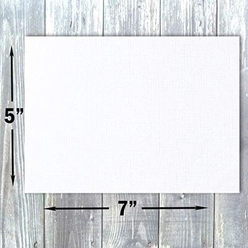 Hamilco 5X7 White Linen Cardstock Paper Blank Index Cards Card Stock 80Lb Cover - 50 Pack image number 5