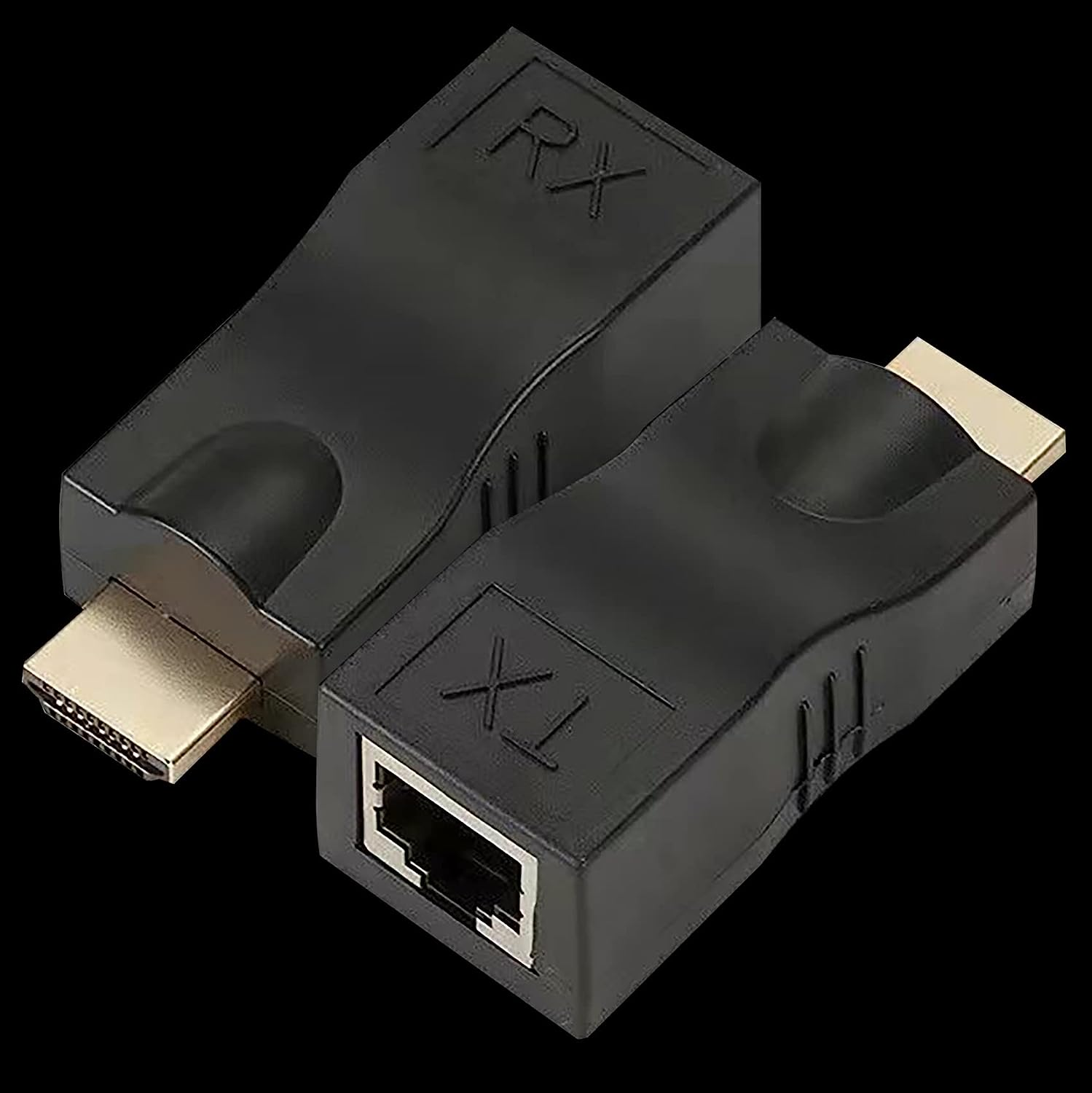 2Pack HDMI Extender, Tunghey HDMI to RJ45 Network Cable Extender Converter Repeater over Cat 5E / 6 1080P up to 30M Extender for HDTV PS4 STB 4K 2K