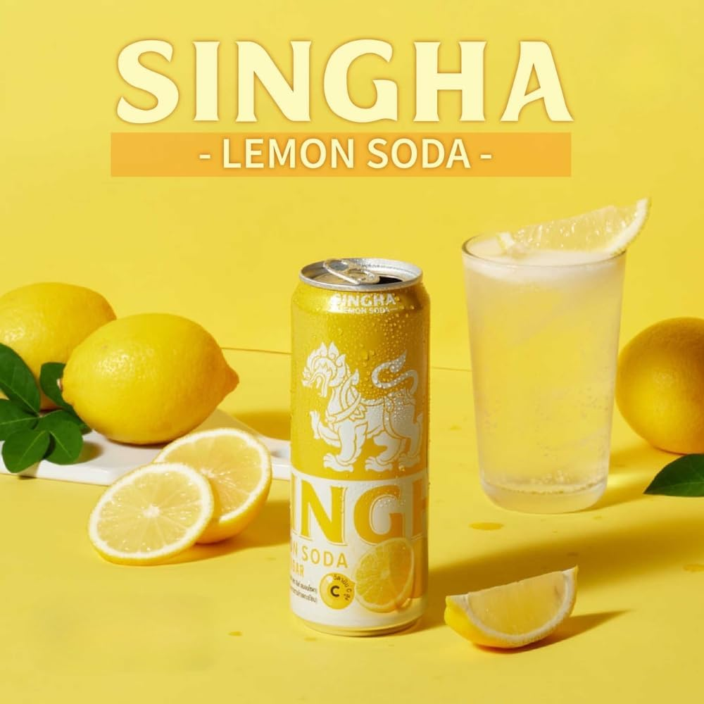 Singha Lemon Soda Drink 330Ml image number 4