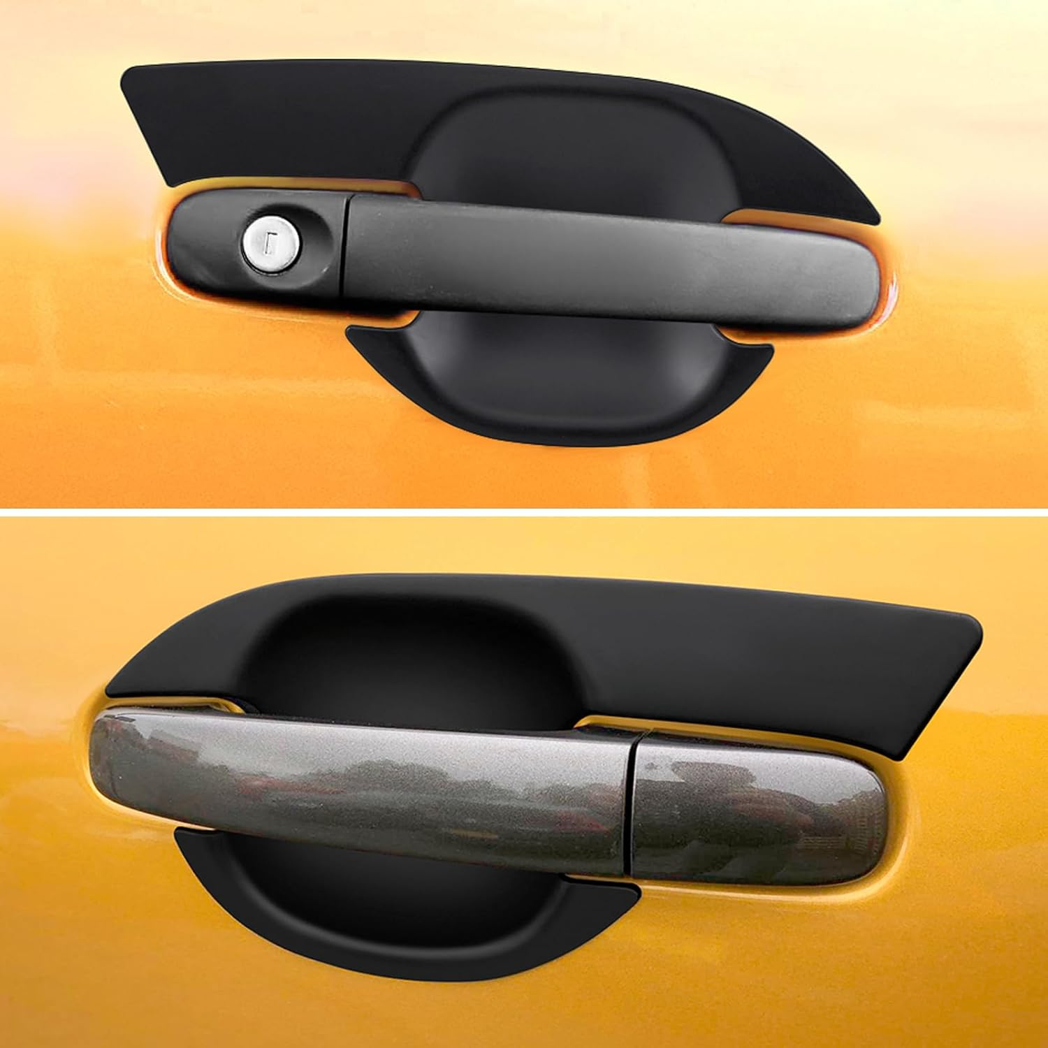 Door Handle Bowl Insert Cover for Ford Ranger PX1 PX2 PX3 2011-2022 Accessories, Car Door Handle Cup Anti-Scratch Protector Guard Trim Matte Black Exterior, 4PCS image number 2