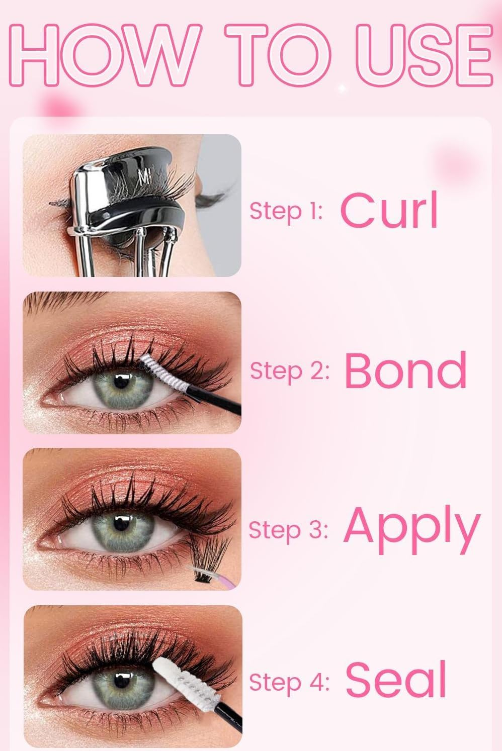 Cluster Lashes Lash Extension D Curl 50D 216Pcs Lash Clusters Individual Lashes Soft DIY Eyelash Extensions Mixed Tray Eyelash Clusters Easy Diy Lash Natural Look (50D-0.07D,8-16Mm) image number 5