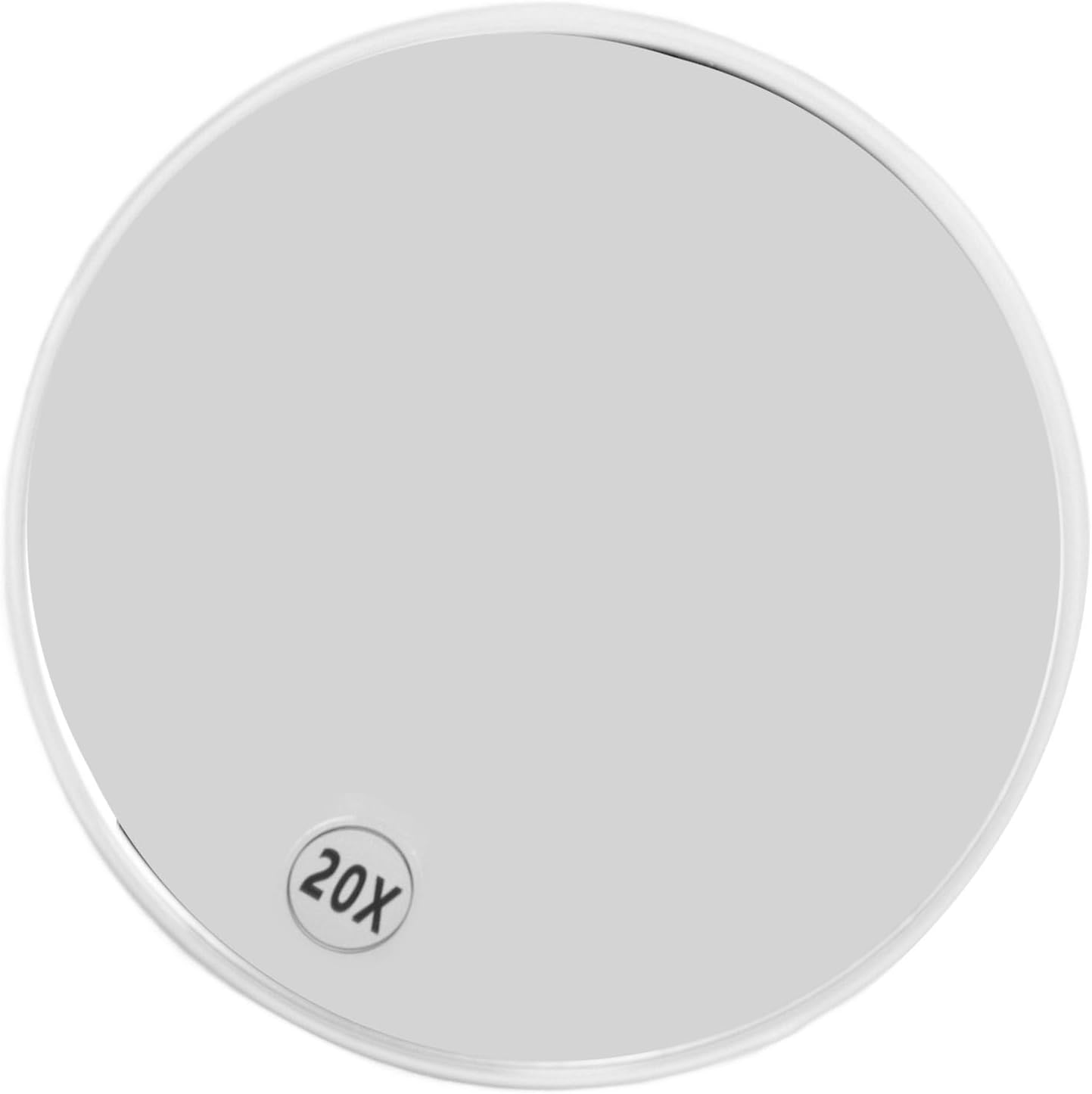 Magnifying Mirror with 3 Suction Cups, 20X Magnification, round Bathroom Makeup Mirror, Portable image number 2